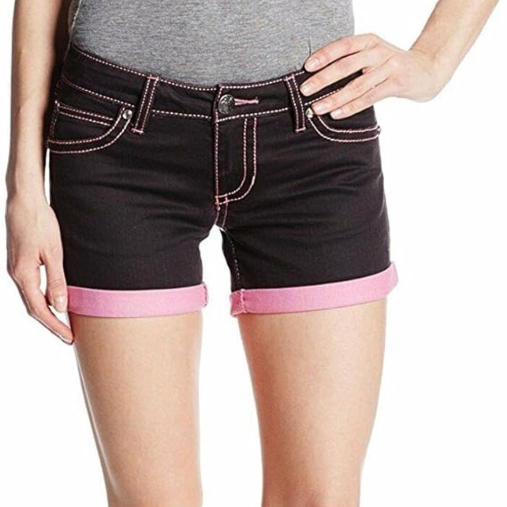 Rock 47 by Wrangler Brown Ultra Low Rise Twill Shorts Women's Size 28 VGUC